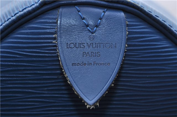 Authentic Louis Vuitton Epi Keepall 50 Boston Travel Bag Blue M42965 LV 5193D