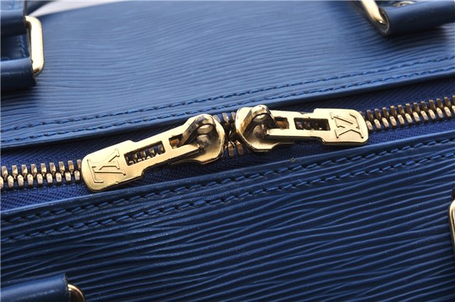 Authentic Louis Vuitton Epi Keepall 50 Boston Travel Bag Blue M42965 LV 5193D