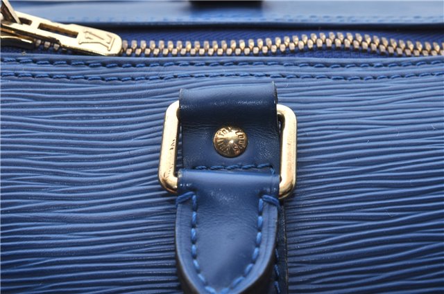 Authentic Louis Vuitton Epi Keepall 50 Boston Travel Bag Blue M42965 LV 5193D