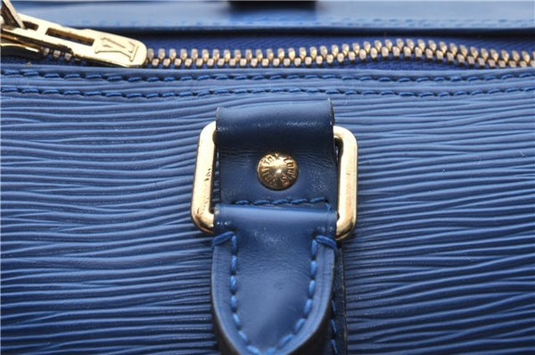 Authentic Louis Vuitton Epi Keepall 50 Boston Travel Bag Blue M42965 LV 5193D