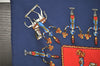 Authentic HERMES Carre 90 Scarf "LES ARTIFICIERS" Silk Navy 5193I