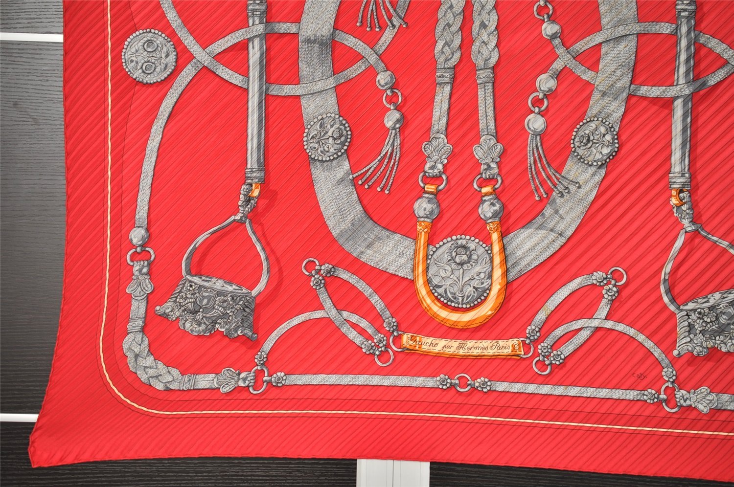 Authentic HERMES Pleats Scarf 