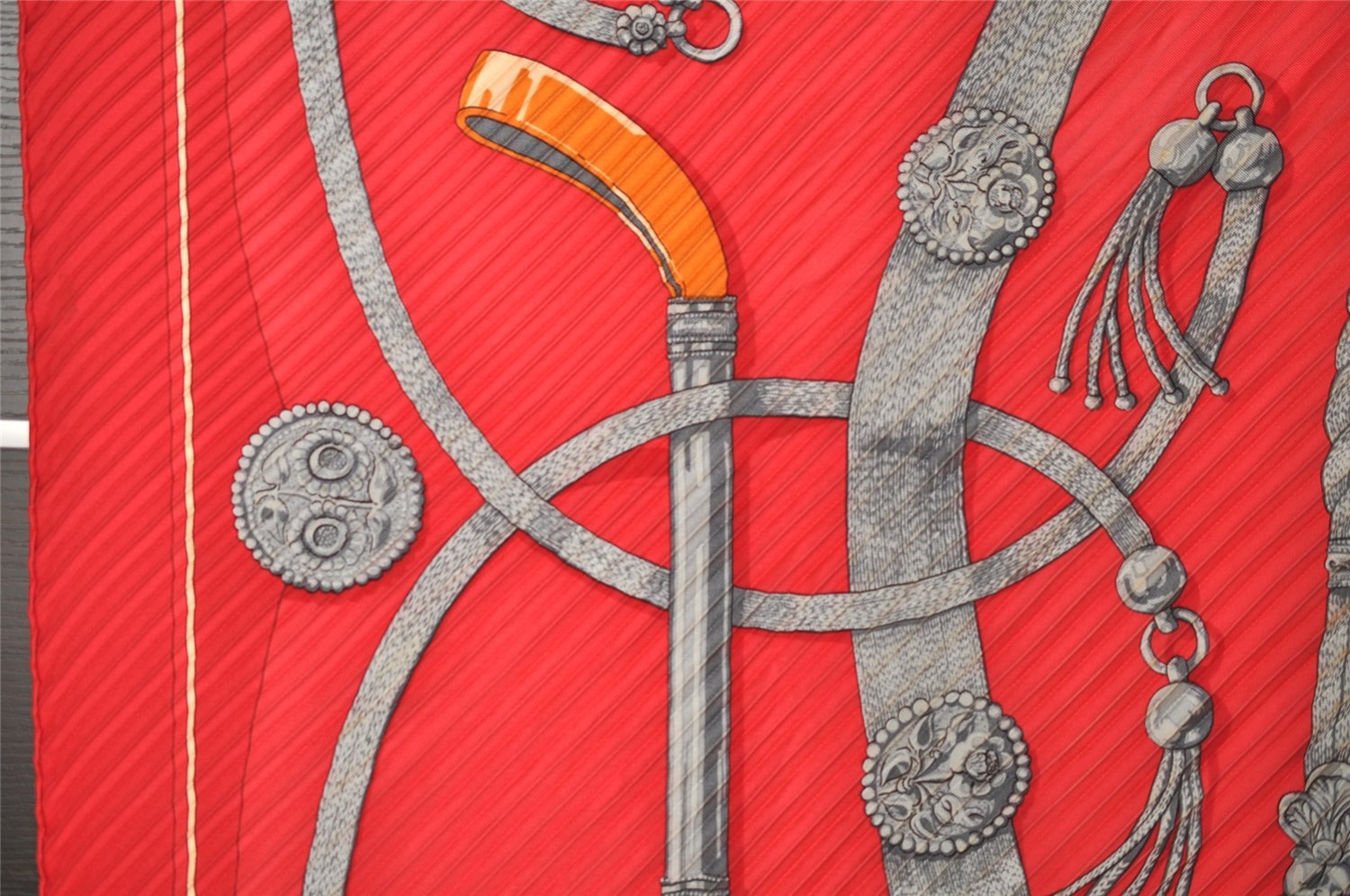 Authentic HERMES Pleats Scarf 