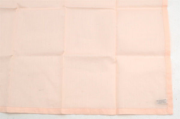 Authentic HERMES Carre 45 Scarf H Logo Design Cotton Pink 5195I