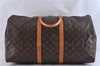 Authentic LOUIS VUITTON Monogram Keepall 55 Boston Bag M41424 LV 5196C