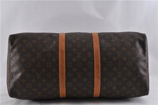 Authentic LOUIS VUITTON Monogram Keepall 55 Boston Bag M41424 LV 5196C