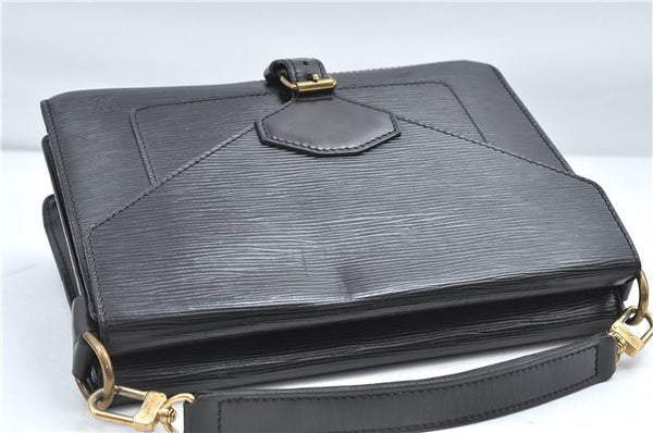 Auth Louis Vuitton Epi Biface 2Way Shoulder Hand Bag Purse Black M52322 LV 5199D