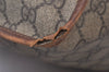 Authentic GUCCI Vintage Hand Boston Bag GG PVC Leather 189899 Brown 5199I