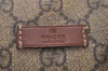 Authentic GUCCI Vintage Hand Boston Bag GG PVC Leather 189899 Brown 5199I