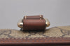 Authentic GUCCI Vintage Hand Boston Bag GG PVC Leather 189899 Brown 5199I