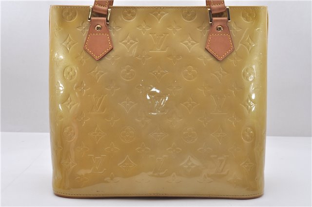 Authentic Louis Vuitton Vernis Houston Shoulder Hand Bag Yellow M91004 LV 5201D