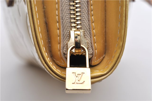 Authentic Louis Vuitton Vernis Houston Shoulder Hand Bag Yellow M91004 LV 5201D