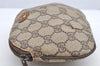 Authentic GUCCI Vintage Pouch Purse GG PVC Leather Brown Junk 5201I
