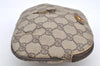 Authentic GUCCI Vintage Pouch Purse GG PVC Leather Brown Junk 5201I