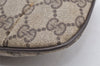 Authentic GUCCI Vintage Pouch Purse GG PVC Leather Brown Junk 5201I