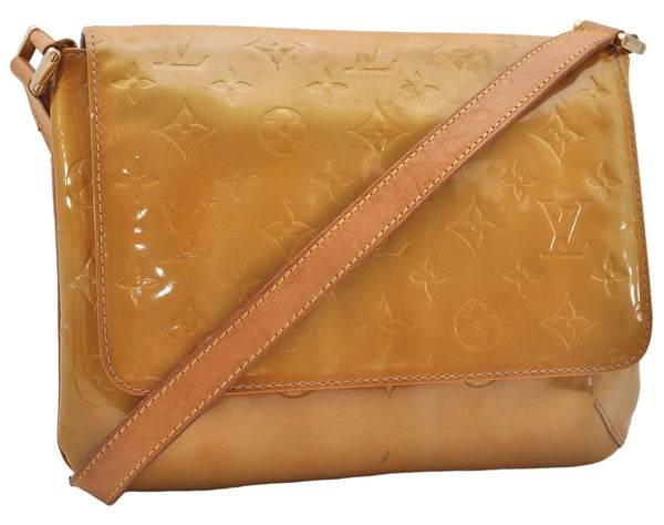 Auth Louis Vuitton Vernis Thompson Street Shoulder Bag Yellow M91008 LV 5203D