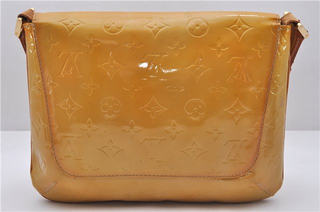 Auth Louis Vuitton Vernis Thompson Street Shoulder Bag Yellow M91008 LV 5203D