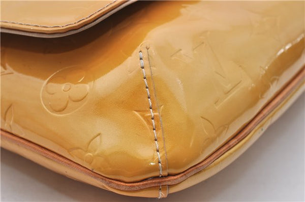 Auth Louis Vuitton Vernis Thompson Street Shoulder Bag Yellow M91008 LV 5203D