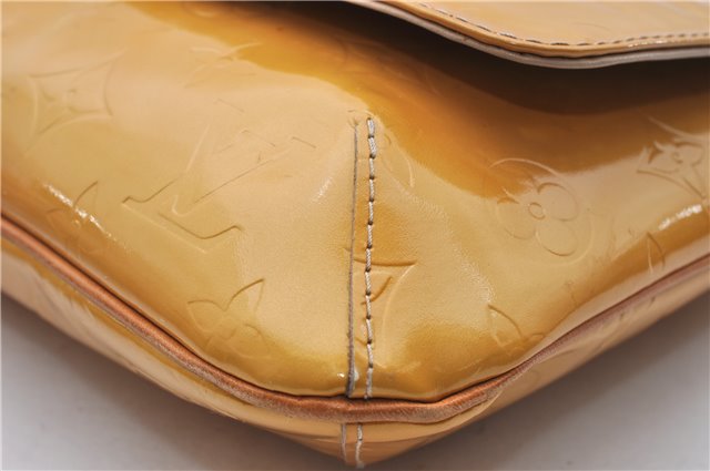 Auth Louis Vuitton Vernis Thompson Street Shoulder Bag Yellow M91008 LV 5203D