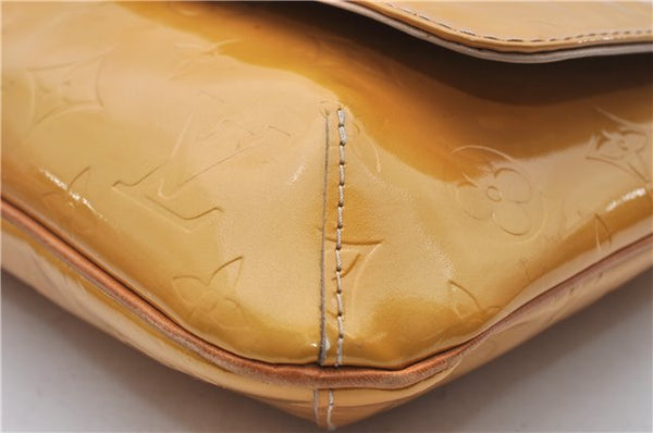 Auth Louis Vuitton Vernis Thompson Street Shoulder Bag Yellow M91008 LV 5203D