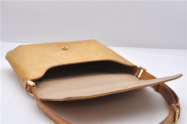 Auth Louis Vuitton Vernis Thompson Street Shoulder Bag Yellow M91008 LV 5203D
