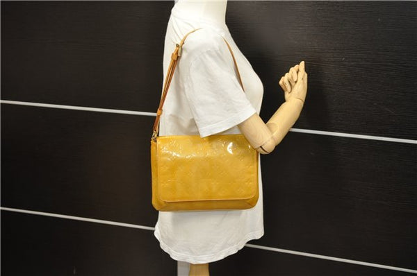 Auth Louis Vuitton Vernis Thompson Street Shoulder Bag Yellow M91008 LV 5203D