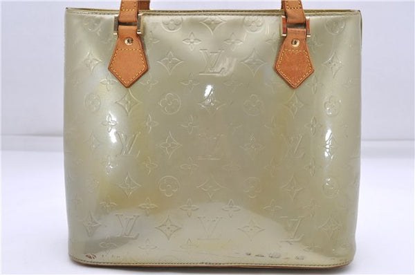 Auth Louis Vuitton Vernis Houston Shoulder Bag M91053 Light Green LV Junk 5204D