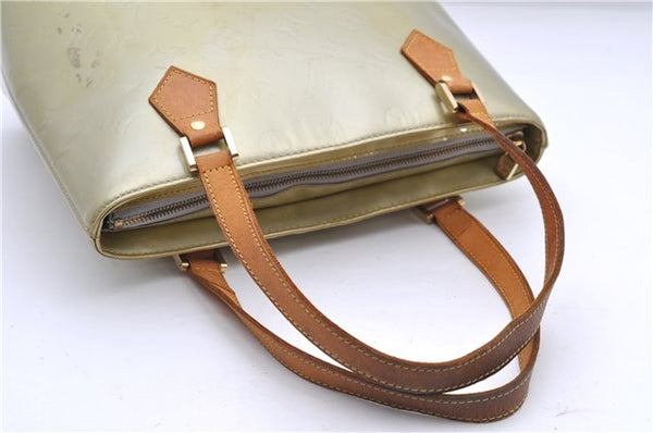 Auth Louis Vuitton Vernis Houston Shoulder Bag M91053 Light Green LV Junk 5204D