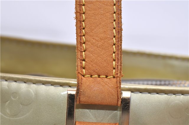 Auth Louis Vuitton Vernis Houston Shoulder Bag M91053 Light Green LV Junk 5204D