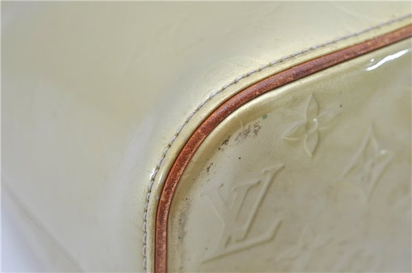 Auth Louis Vuitton Vernis Houston Shoulder Bag M91053 Light Green LV Junk 5204D