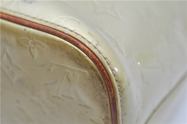 Auth Louis Vuitton Vernis Houston Shoulder Bag M91053 Light Green LV Junk 5204D