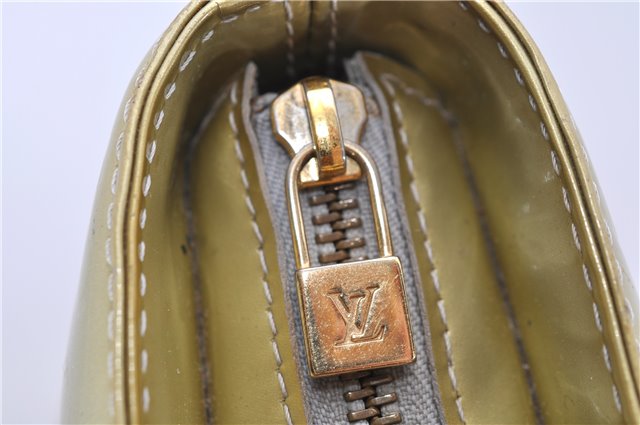 Auth Louis Vuitton Vernis Houston Shoulder Bag M91053 Light Green LV Junk 5204D