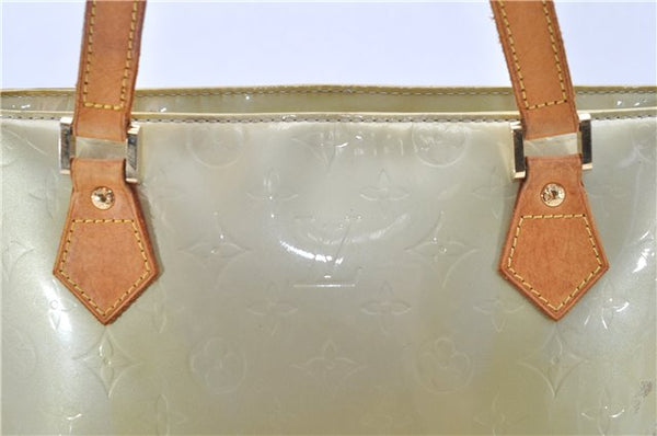 Auth Louis Vuitton Vernis Houston Shoulder Bag M91053 Light Green LV Junk 5204D