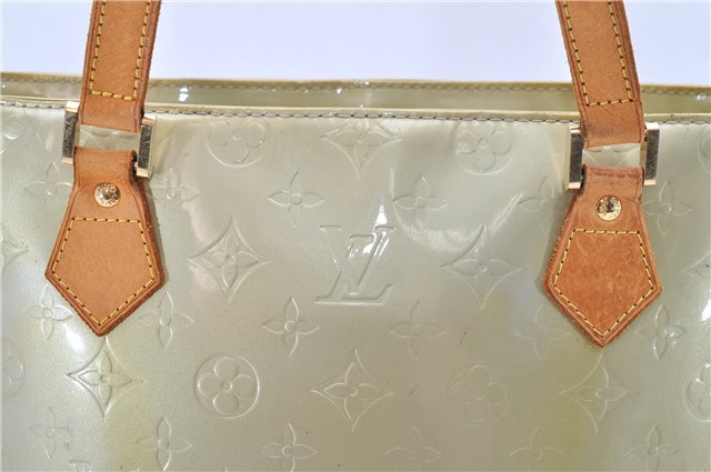 Auth Louis Vuitton Vernis Houston Shoulder Bag M91053 Light Green LV Junk 5204D