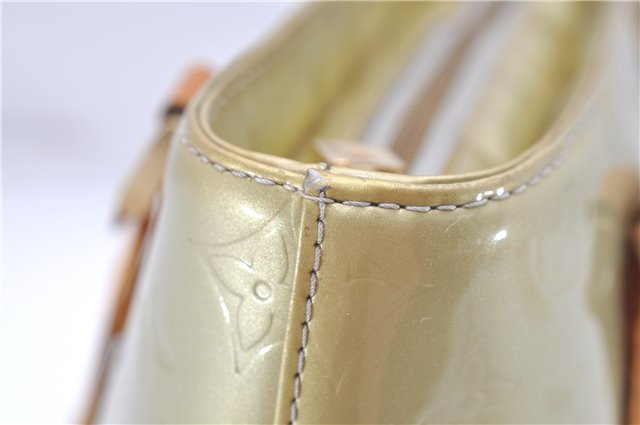 Auth Louis Vuitton Vernis Houston Shoulder Bag M91053 Light Green LV Junk 5204D