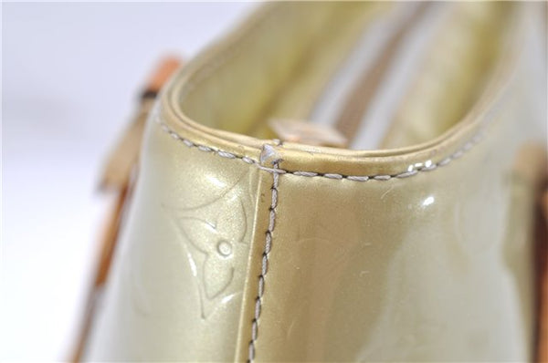 Auth Louis Vuitton Vernis Houston Shoulder Bag M91053 Light Green LV Junk 5204D