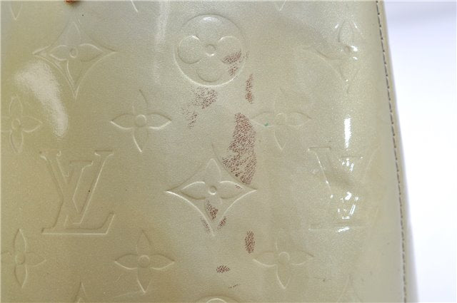 Auth Louis Vuitton Vernis Houston Shoulder Bag M91053 Light Green LV Junk 5204D