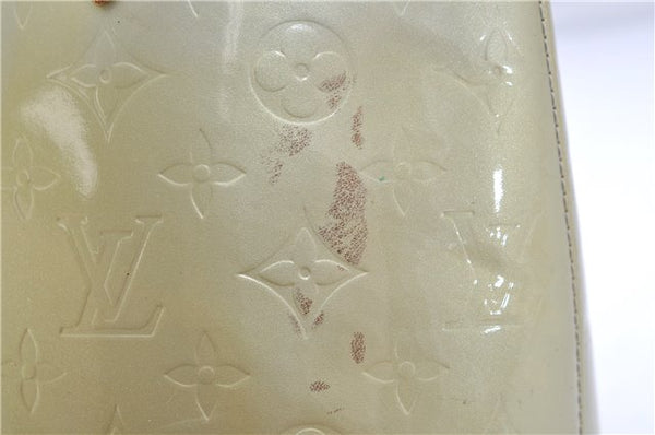 Auth Louis Vuitton Vernis Houston Shoulder Bag M91053 Light Green LV Junk 5204D