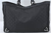 Authentic GUCCI Abbey Vintage Tote Hand Bag GG Nylon Leather 293580 Black 5204E