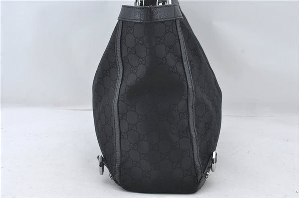 Authentic GUCCI Abbey Vintage Tote Hand Bag GG Nylon Leather 293580 Black 5204E