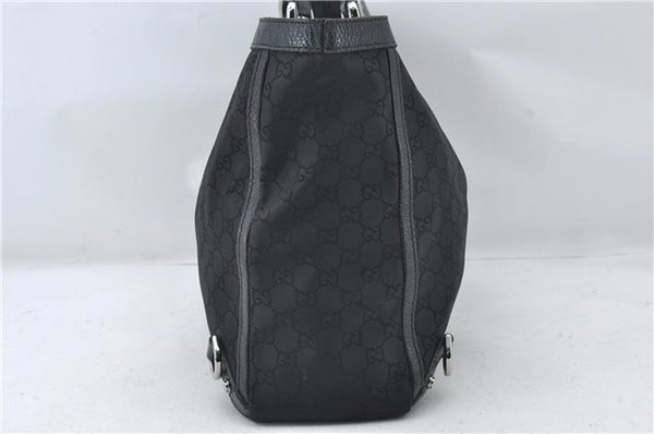 Authentic GUCCI Abbey Vintage Tote Hand Bag GG Nylon Leather 293580 Black 5204E