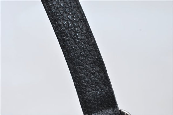 Authentic GUCCI Abbey Vintage Tote Hand Bag GG Nylon Leather 293580 Black 5204E