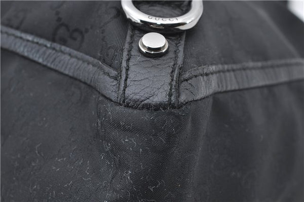 Authentic GUCCI Abbey Vintage Tote Hand Bag GG Nylon Leather 293580 Black 5204E