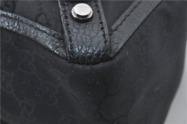 Authentic GUCCI Abbey Vintage Tote Hand Bag GG Nylon Leather 293580 Black 5204E
