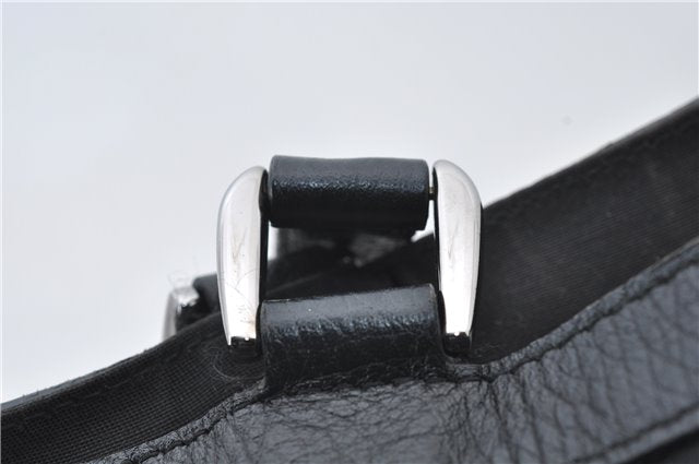 Authentic GUCCI Abbey Vintage Tote Hand Bag GG Nylon Leather 293580 Black 5204E