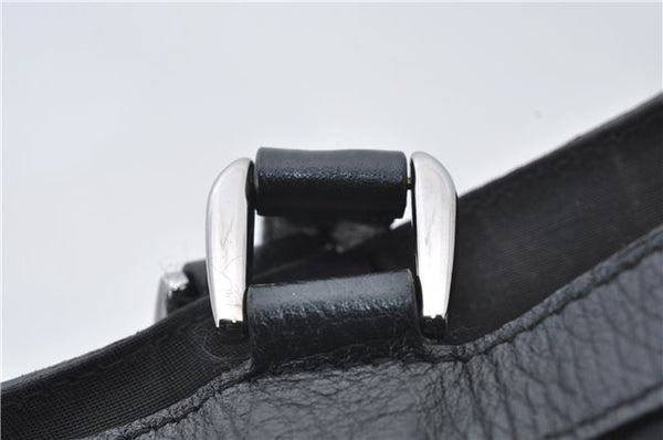 Authentic GUCCI Abbey Vintage Tote Hand Bag GG Nylon Leather 293580 Black 5204E