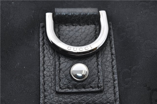 Authentic GUCCI Abbey Vintage Tote Hand Bag GG Nylon Leather 293580 Black 5204E