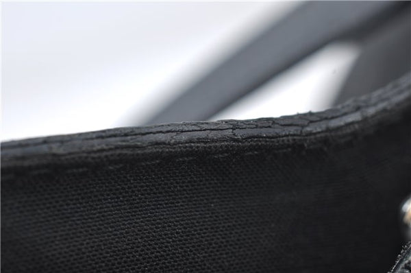 Authentic GUCCI Abbey Vintage Tote Hand Bag GG Nylon Leather 293580 Black 5204E