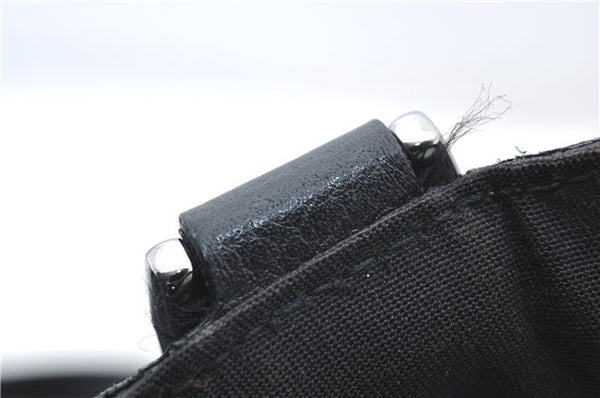 Authentic GUCCI Abbey Vintage Tote Hand Bag GG Nylon Leather 293580 Black 5204E