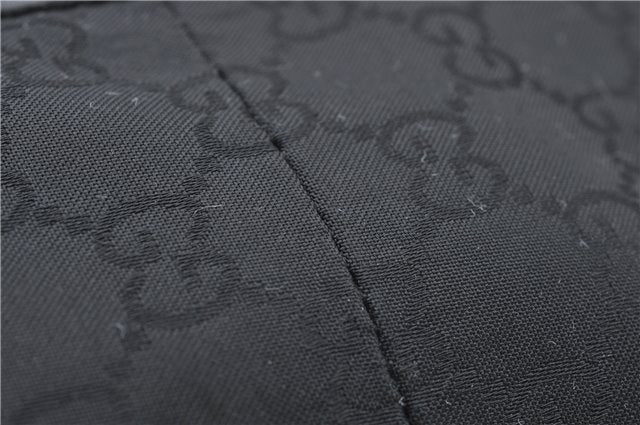 Authentic GUCCI Abbey Vintage Tote Hand Bag GG Nylon Leather 293580 Black 5204E